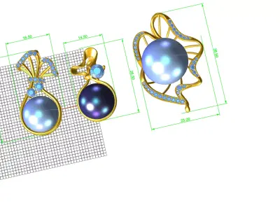 pearl pendant 3D print model