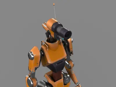 Cartoon CameraBot Low-poly 3D model