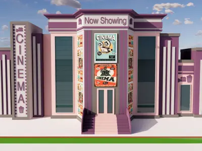 Cinema Building 3D model