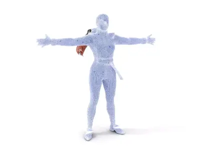 Futuristic Female Soldier Outfit Model Pack Low-poly 3D model