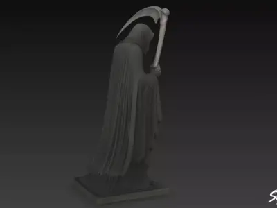 Death Reaper Statue Silent Pose Low-poly 3D model