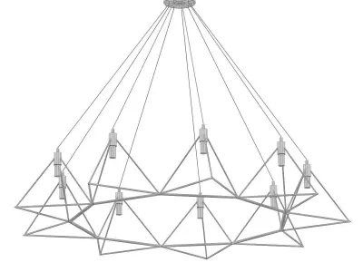 GITTER geometric chandelier 3D model