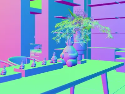 Gypsum White Rabbit 3D model