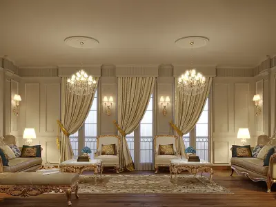 Classic Interior Reception 3D model