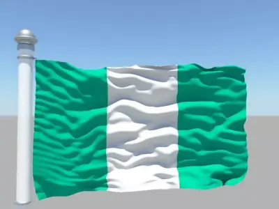 Nigeria flag 3D model
