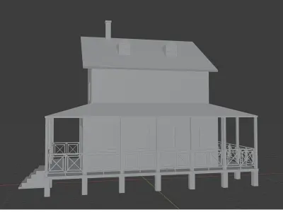 earl 1900s house Free low-poly 3D model