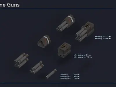 Light Mech Hammer Low-poly 3D model