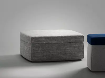 Secret two ottomans 3D model