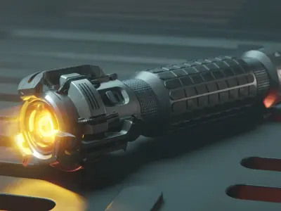 Lightsaber Low-poly 3D model