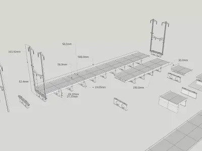 Concrete Double Track Bridge N Scale 3D print model