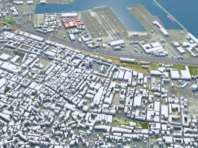 Algiers Algeria 60km Low-poly 3D model