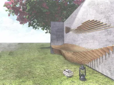 Outdoor Bench 3D model