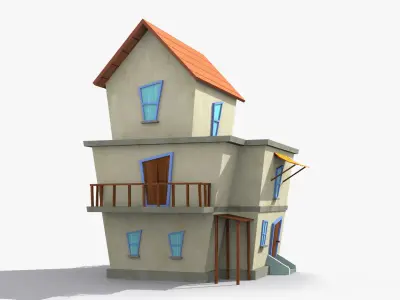 Cartoon House  l Low-poly 3D model