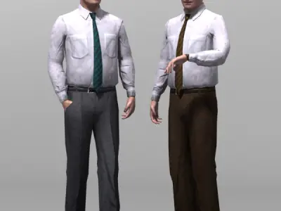 MAN 01b Low-poly 3D model