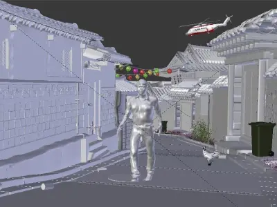 Street - South Korea 3D model