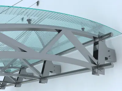 Glass canopy 3D model