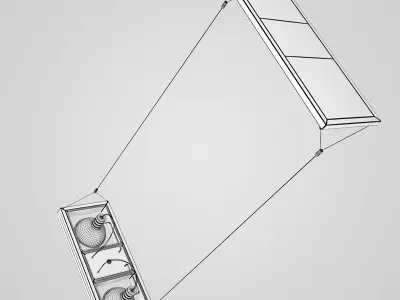 Hanging Halogen Lamps 14 3D model