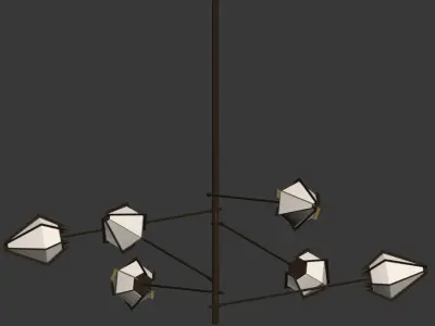 Harlow Spoke Chandelier 3D model