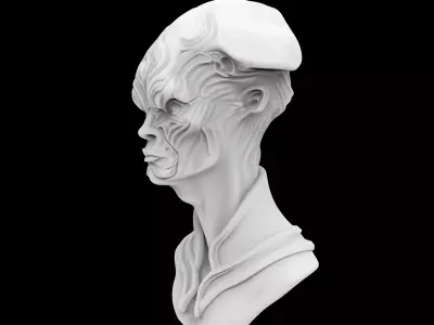 Alien Queen Xenomorph Bust Sculpture 3D print model