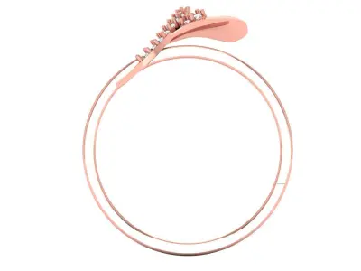 Solitaire Wedding Engagement Women Light Weight Bypass Rings 3D print model 4