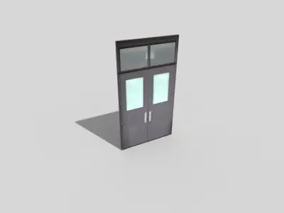 low poly door Low-poly 3D model 3