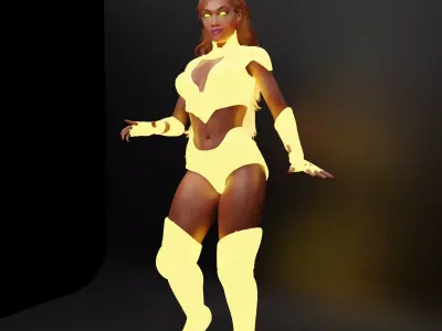 Star Woman Superhero 3D print model
