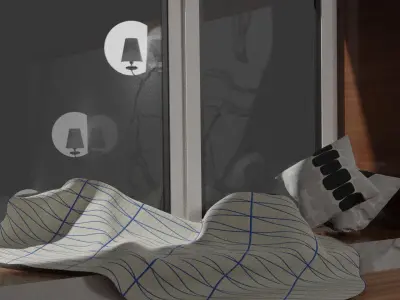 Small interior set Free 3D model