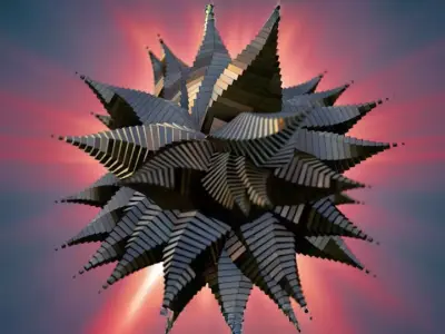 Spikyabstract geometric sculpture 7 3D model