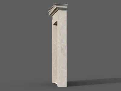 Wooden door 8 Low-poly 3D model