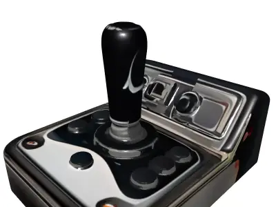 Industrial SciFi Control Joystick Low-poly 3D model