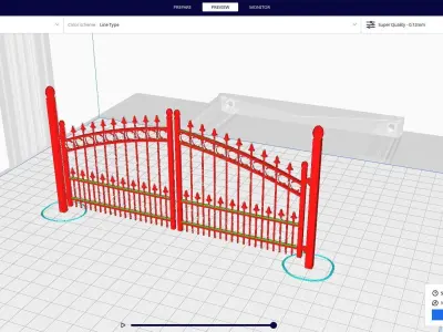 gate steel home 3D print model