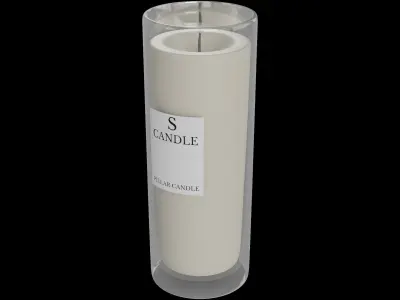 Candles and candleholders Pillar Candle 3D model