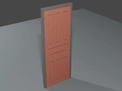 Simple Door Free 3D model buy