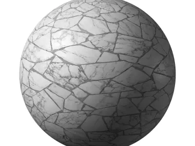 Floor Mosaic Crackle Marble Classic 07 Texture