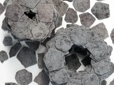 Rock stone plate form n1 3D model