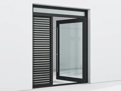 Aluminium door 46 3D model