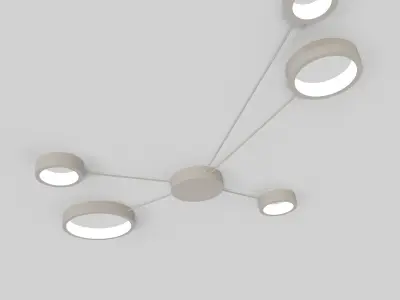 Circles ceiling lamp 3D model
