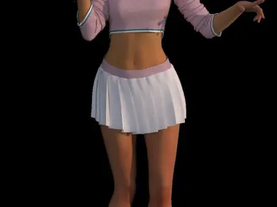 Sari summer set 3D model