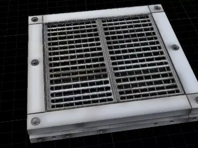Modern Floor Air Vent Grille Game And Interior 3D Model Low-poly 3D model