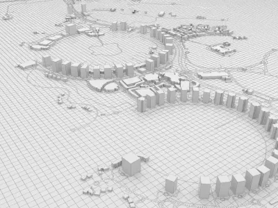 Cityscape Doha Qatar 3D model