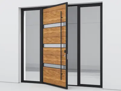 Aluminium door 67 3D model