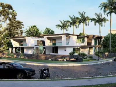 modern house fully furnished detailed model 3D model