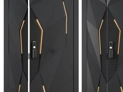 Entrance door set181 3D model