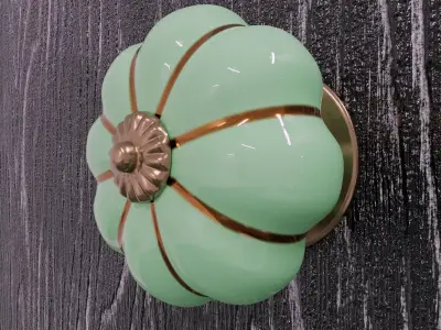 Handles glass door knob with diamond Free low-poly 3D model