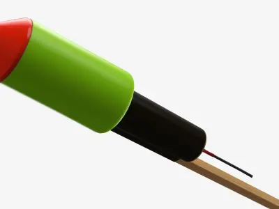 Rocket fireworks 03 3D model