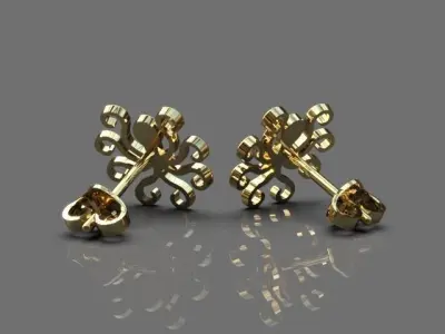 Octopus earrings 3D print model
