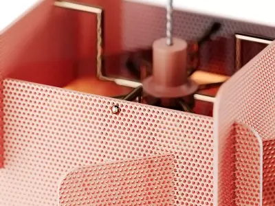 Steel Spliced Mesh Screen Drop Pendant 3D model