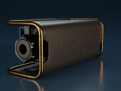 Sci-Fi Power Generator - box1 Low-poly 3D model