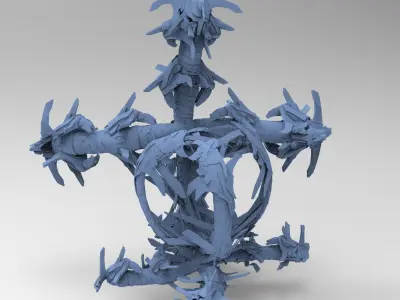 Transformer tail architecture 5 Low-poly 3D model