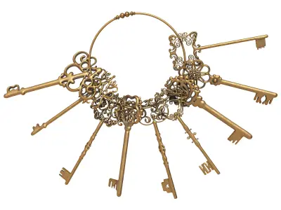 Vintage Keychain 05 3D model